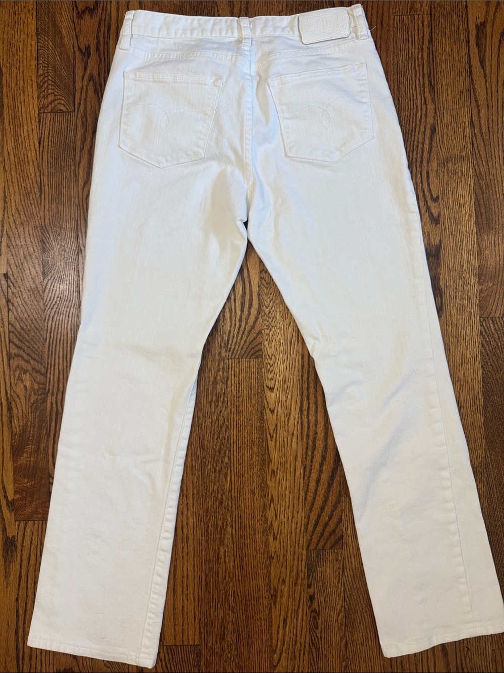 Ralph Lauren White Straight Leg Jeans Size 8 Stretch Denim Classic - Picture 2 of 11